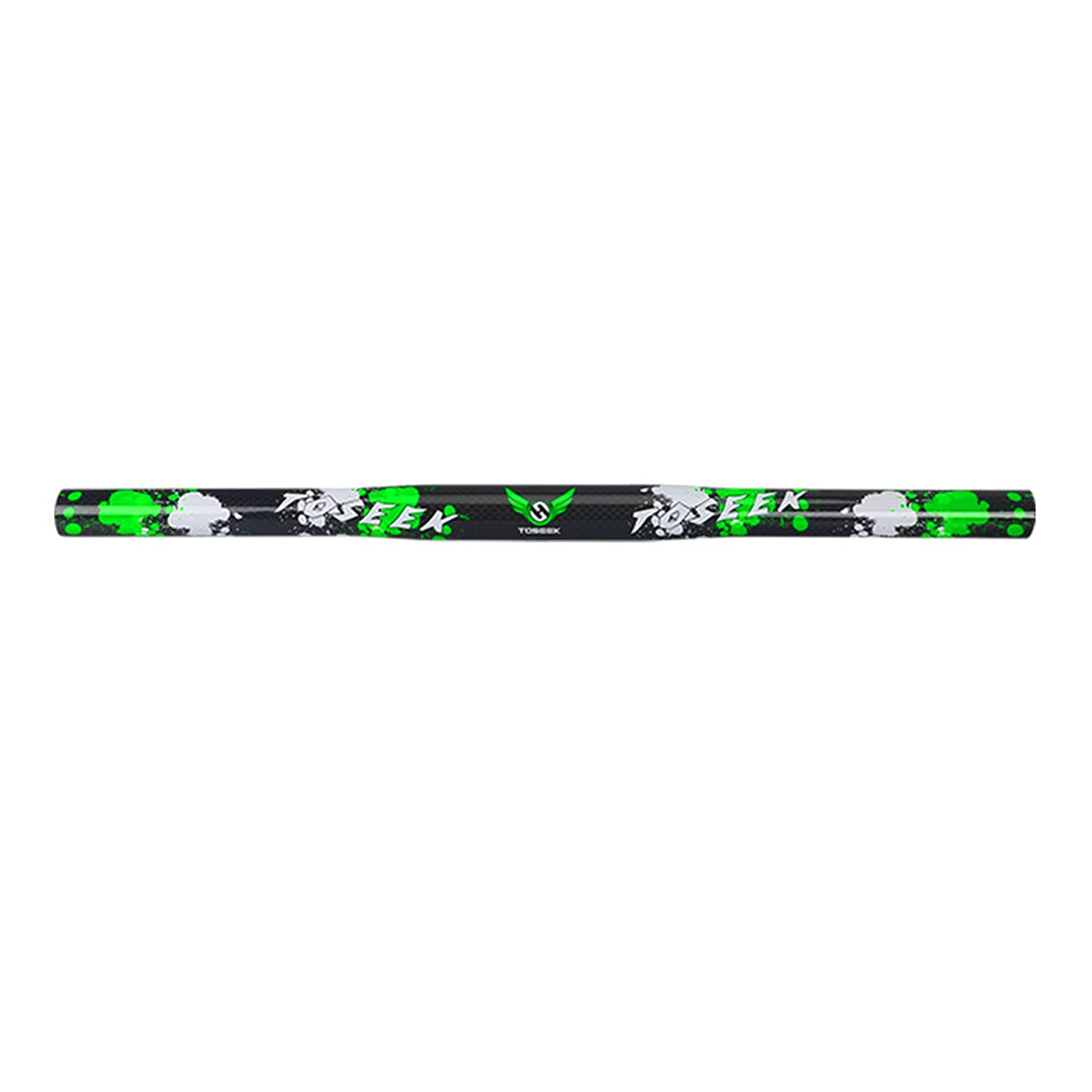 Guidon de Vélo VTT Fiber de Super Léger en Carbone Guidon Droit/Riser 25.4mm 380/400/420/440/460/480/500/520/540/560/580mm, pour VTT Vélo De Route Vélo,Flat Green,480mm