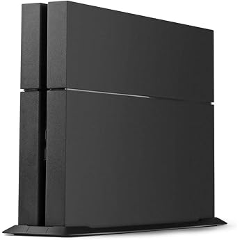 KlsyChry PS4 Vertical Stand for PlayStation 4 with Integrated Cooling Bays and Non-Slip Feet - Black (Not for PS4 Slim & PS4 