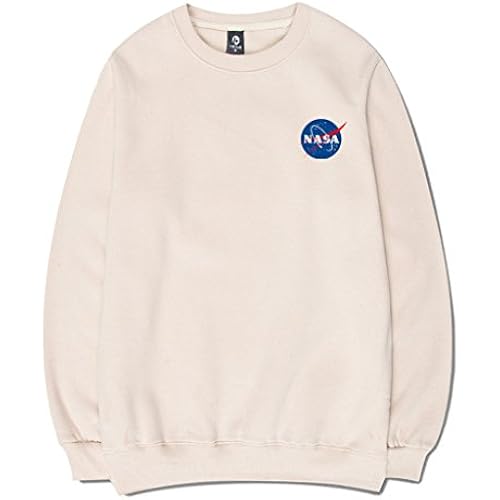 CORIRESHA Fashion NASA Logo Print Hoodie Sweatshirt with Pocket(Smaller Than Standard Size)