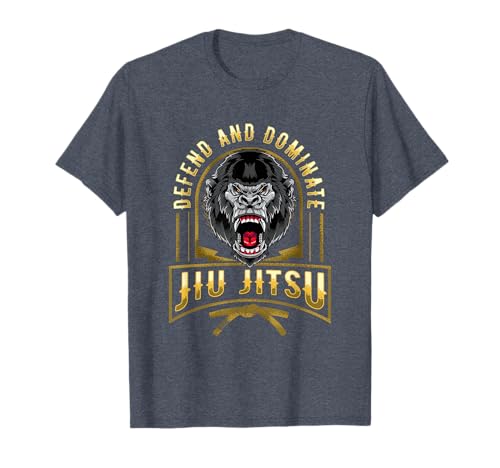 Jiu Jitsu Defend and Dominate - Grappling BJJ Angry Gorilla Maglietta