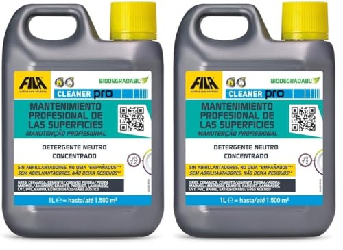 CLEANER PRO, Detergente con pH Neutro Ideal para todo tipo de pavimentos y revestimientos, incluso los más delicados, Excelente para superficies en mármol, gres, resina, vinilo, madera (Paquete de 2)