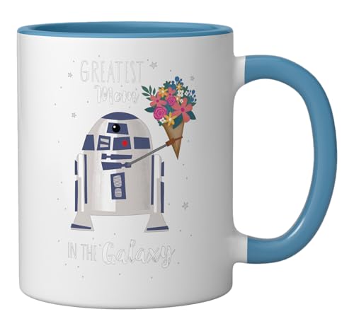 Taza cerámica Star Wars R2-D2 11 oz azul/blanco miniatura 2