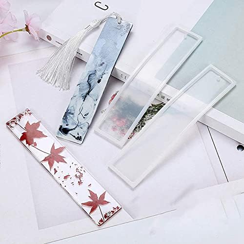 ARTISTERY Epoxy and UV Resin Jewelry Craft Making Molds Silicone Bookmark Mould, Off-White, 3 Pieces
