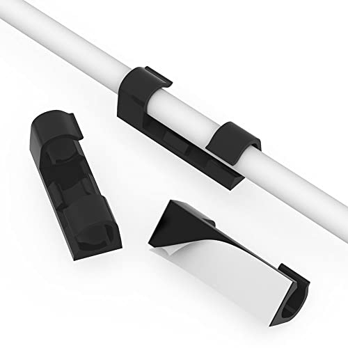 URAQT Kabelclips, 40 Stück Kabelhalter mit Starken Selbstklebend...