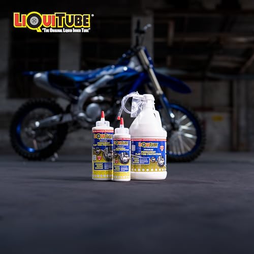 Image of Premium Heavy Duty Tire Sealant - Permanent Flat Tire Protection for Trailer and Off Road Tires - Maintain Air Pressure, Balance - Seal Punctures, Bead, Rim, Tire Weathering Leaks (1 Gal)