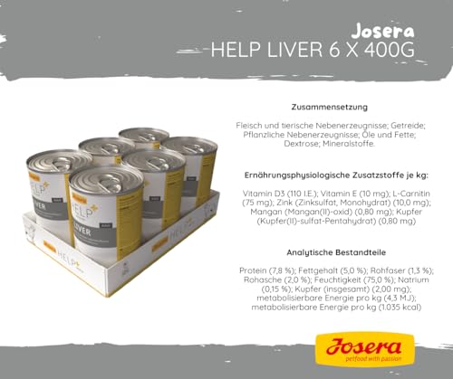 Josera Help Dog | Liver 6x400g | Nassfutter