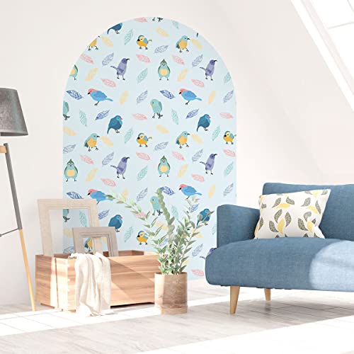 Ambiance Sticker Non-Woven Wallpaper Giant Frescoes pre-Pasted - Degli Uccelli Sheet - Decorative Label, Birds, M - H87 x L60 cm - Image 3