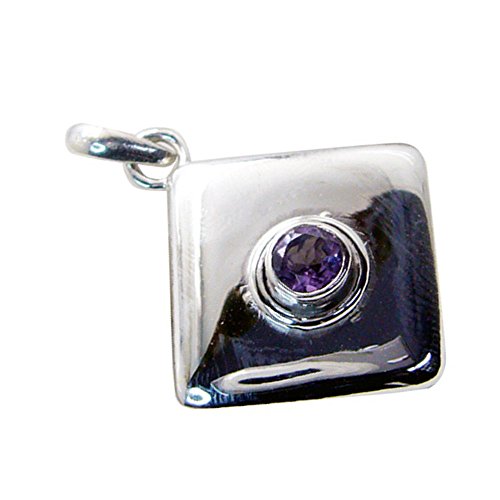 Pendentif améthyste véritable en argent, le charm idéal pour vos tenues d'été