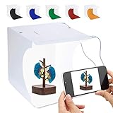 【AMPLIA APLICACIÓN】20*20cm-Mini Studio Photo Box portátil le permite tomar fotografías de estudio profesionales. Studio Lightbox de fotografía transportable especialmente diseñado para fotógrafos, artistas y vendedores en línea, los principiantes también pueden usarlo para aprender a tomar fotos profesionales. como juguetes, joyas, reloj con esta caja de luz fotográfica.