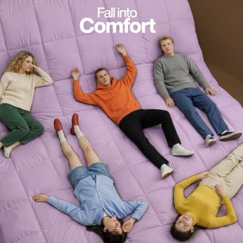 Image of Utopia Bedding Twin Comforter, Duvet Insert, Lavender, 64 x 88 Inches | Soft and Fluffy Down Alternative Bed Comforter, All Season, Breathable, Corner Tabs, Box Stitched, Durable, Machine Washable