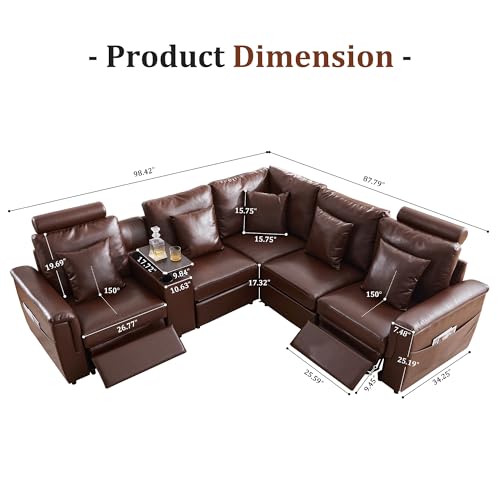Luxury Leather Sectional Couch Modern