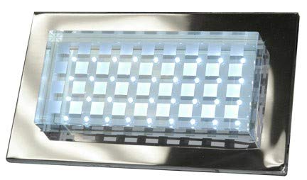 Dabmar Lighting LV-LED65/G Crystal LED Large Step Light, 5W 12V, Stainless Steel Finish