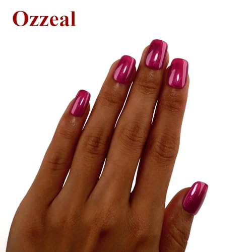 Esmalte de uñas gel Ozzeal rojo con brillo miniatura 4
