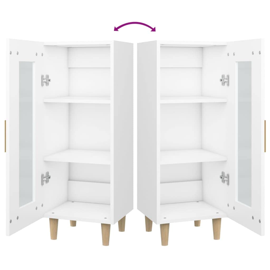 vidaXL Aparador Auxiliar Mueble Almacenamiento Teléfono Salón Sala de Estar en Casa Habitación Decoración de Madera Contrachapada Blanco