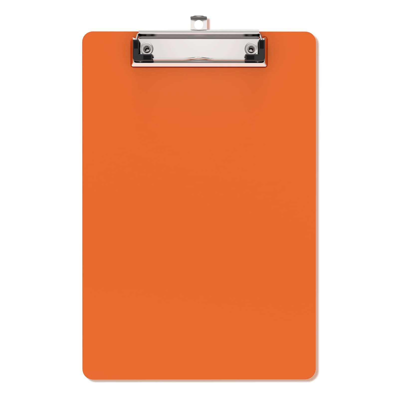 Macroclo Small Clipboards, A5 Plastic Mini Orange Clip Board for Classroom, Students, Kid, Size 6" x 9" with Low Profile Clip, Office & School Supply