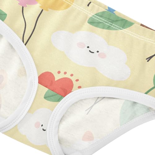 GuoChe Organic Cotton Panties Daily Wear Panties Comfort Underwear for Girls in Sizes 2T,3T, 4T, 5T, 6Y and 8Y4