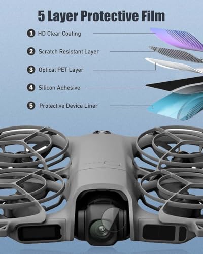 Image of M.G.R.J Tempered Glass Screen Protector for DJI Neo 2 Drone (Transparent) (Pack of 2)