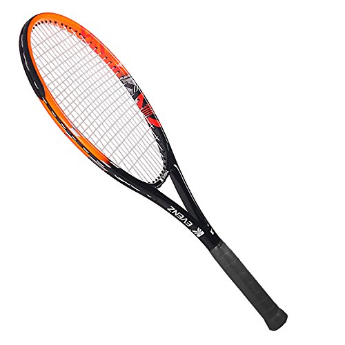 KEVENZ Adult Tennis Racket Professional Tennis Racquet Good Control Grip Strung with Cover(Orange Racket)