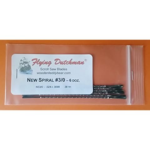 Flying Dutchman New Spiral #3/0 Six Dozen Scroll Saw Blade Pack Cover