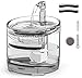 NPET Katzenbrunnen, 1.5L Trinkbrunnen für Katze und Hunde, transparenter Katze Wasserspender Sichtbarer Wasserstand mit Ultraleiser Pumpe und 2 Aktivkohlefilter, Automatisch, Vogeldusche, 1.5L WF050TP