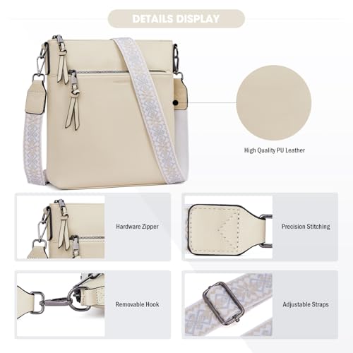 Mittel Damen Umhängetaschen, Crossbody Bags für Frauen mit Verstellbar Abnehmbar Breiter Gurt – Bild 6