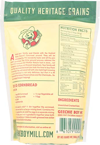 Geechie Boy Mill Yellow Cornmeal, 24 Ounce Bag
