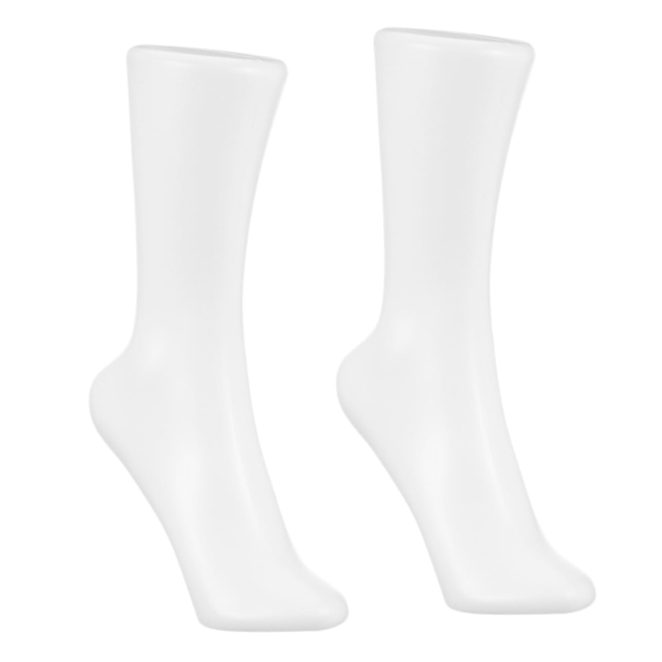 MUCKLILY 2pcs Model Leg Sock Display Stand Women Mannequin Foot Sock Foot Mannequin Sock Display Model Socks Foot Model Foot Mannequin for Anklets Foot Mannequin Display White Plastic