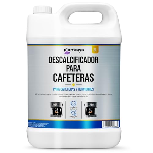 Plantawa Líquido descalcificador 2L. Compatible con todas las máquinas de café. Mantén tu Máquina de Café en Óptimas Condiciones, Elimina la cal incrustada en cafeteras.