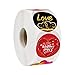 DASNTERED Autocollants de Rouleau de Coeur, 500 pièces décoration fiançailles Saint Valentin Sceau étiquettes Autocollant Cadeau Je t'aime