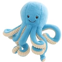 SrgPui Octopus Plush, Blue Octopus Toy, 18 cm Cuddly Stuffed Animal, Soft Octopus Plushie for Emotional Comfort and Decorative Display Best Friend and Sleeping Partner