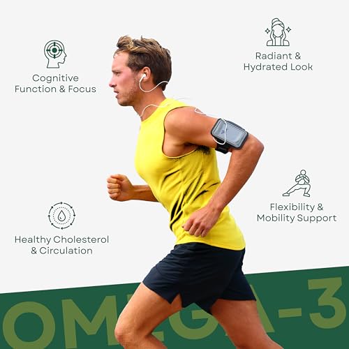 Image of Omega-3 Salmon Fish Oil Capsules 2500mg - Lemon Flavour Triple Strength Supplement for Heart, Brain, Joint Health, Cholesterol Management & Immune Support | 1080mg EPA and 720mg DHA | - 60 Softgels