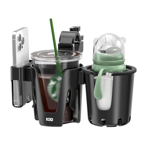 KDD Stroller Cup Holder with Phone Holder, 3-in...