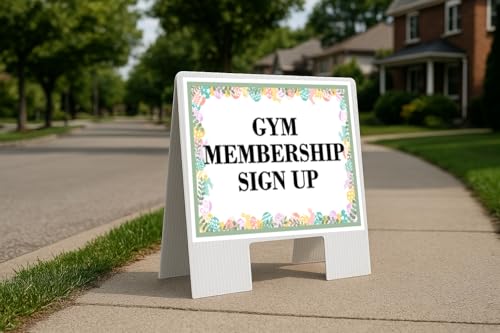 Gym Membership Sign A-Frame Yard Sign 23x23 in.