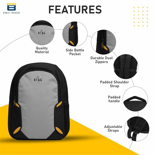 Image of Btag 27Ltrs Stylish Laptop & Casual Backpack | Water-Resistant, Comfortable, Lightweight & Trendy | Large Storage, Smooth Zippers, Spacious & Travel-Friendly | Ideal for Work, Study & Daily Use