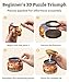 PieceRelax 3D Puzzle Jar 64 Plastic Pieces for Adults - Sweetness of Strawberry Wooden Lid Container for Kitchen Dining Study Living Room No Glue Requied Small [BC1026]