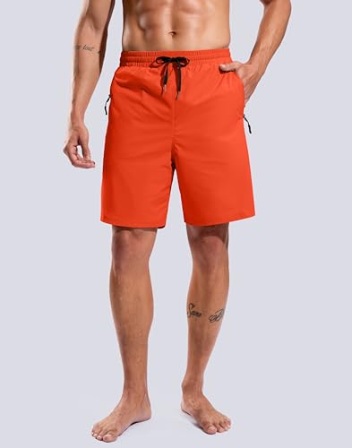 Image of G Gradual Mens Swim Trunks with Compression Liner 7 inch /9'' Quick Dry Board Shorts Swimsuit Bathing Suit for Men Zipper Pockets