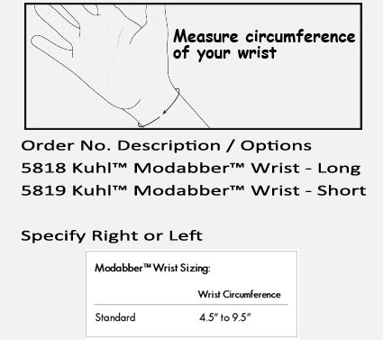 Miniatura 2 de Hely & Weber 5819L - Muñeca de ortesis perforada Modabber de neopreno perforado estándar izquierdo negro parte # 5819L por Hely & Weber Cantidad de