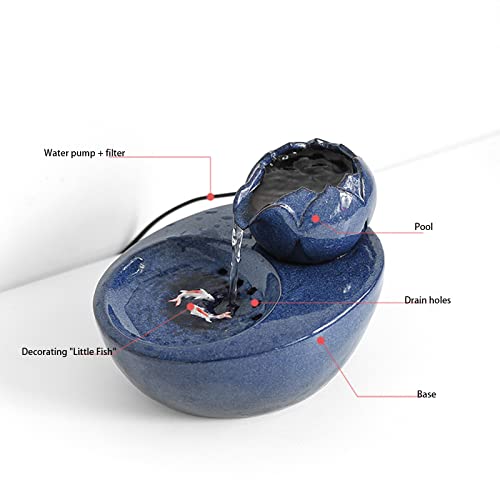 Fuente automática de agua para gatos y perros cerámica miniatura 4