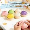Dumpling Squishy Mystery Box Fidget Toys, Stress Relief Sensory Toys with Steamer Box, Giant Squeeze Toys for Gift (Yellow) #2