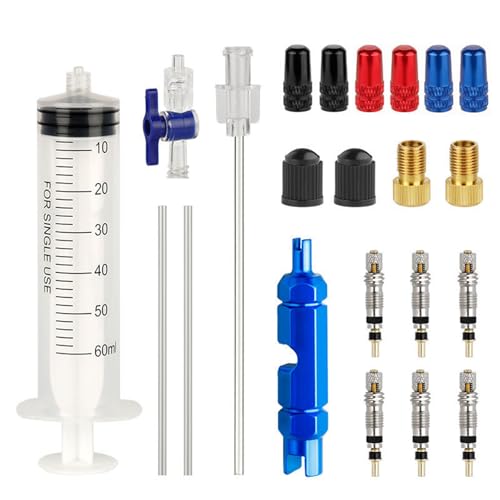 YROHGKPN Neumáticos Tubeless Sellador Inyectores, Bicicleta Carretera Neumáticos Reparación Kits, Bicicletas, Herramienta de Inyección de Líquido Tubeless Bicicleta, Bicicletas, Inyecciones de Líquido