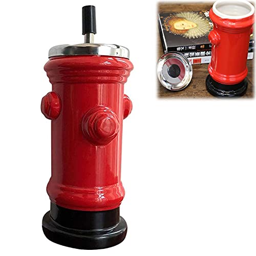 Aschenbecher mit Deckel, Indoor Outdoor Rauchen Spinning Aschenbecher Keramik Aschenbecher Verkabelung Runde Push-Down Hydrant Aschenbecher, Desktop Raucher Aschenbecher für Home Office Cover