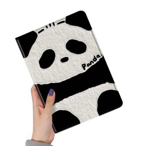 パンダちゃん 2025 iPad A16 11インチ ケース 2022 iPad 第10世代 ケース 可愛い イラスト パンダ 動物 アイパッド10 カバー 印刷 プリント ブック式 手帳型 オリジナル,柄A