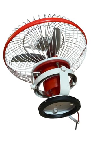 Image of 8 Inch 24V DC High Speed Fan for Car, Bus, Truck & Auto 4 Blade Oscillating Electric Cooling Wall Mount Vehicle Fan with Adjustable Angle Powerful Airflow Low Noise (Pack of 1) (24 Volts)