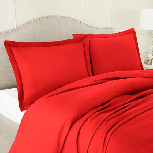 Image of BEVI - Home Premium Solid Plain Single Bedsheet with 1 Pillow Cover 300 TC Microfiber for Single Bed | Size (60 inch x 90 inch) Maroon