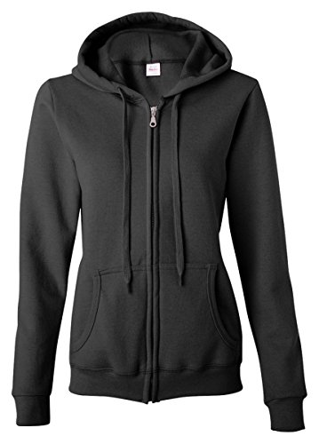 Gildan Ladies 7.75 oz. Heavy Blend? 50/50 Full-Zip Hood - BLACK - M