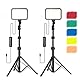 Stynice LED Videoleuchte - USB Studio-Beleuchtungsset mit verstellbarem Stativ und Farbfiltern für YouTube Videofotografie Videokonferenzbeleuchtung