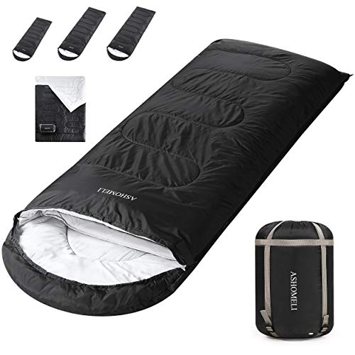 Camping Sleeping Bag - 4 Season Warm & Cool Weather - Summer, Spring, Fall, Winter, Lightweight, Waterproof Sleeping Bags for Adults & Kids - Camping, Traveling, Indoors and Outdoors Extra Wide Size