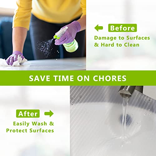 Anze Shelf Liner Non Adhesive Refrigerator Mats Washable, No Odor Plastic Pantry Liners, Wire Shelf Paper & Drawer Liner For Cupboard,Kitchen Cabinets, Bathroom Shelves, Shoe Rack #TOP3