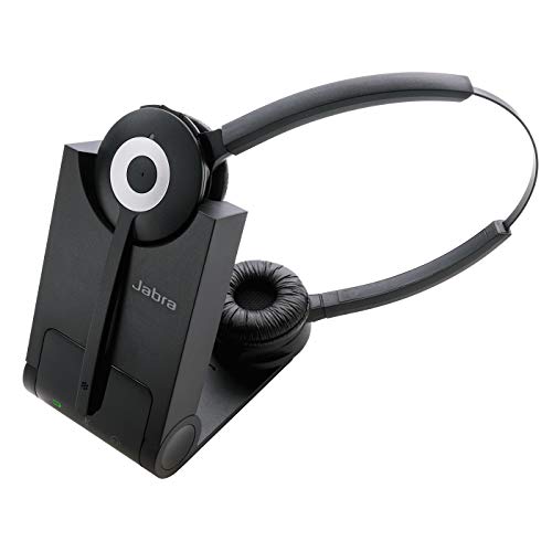 Jabra Pro 930 Duo UC DECT Auriculares alámbricos estéreo con cancelación de Ruido y batería para Todo el día   para Comunicaciones Unificadas   para Softphones   Enchufe UE