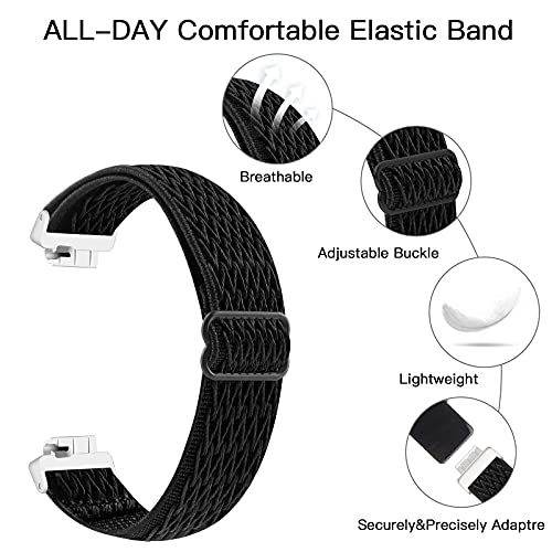【Pacote com 2】Pulseira elástica compatível com Fitbit Inspire 2/Inspire/Inspire HR, pulseira de subs